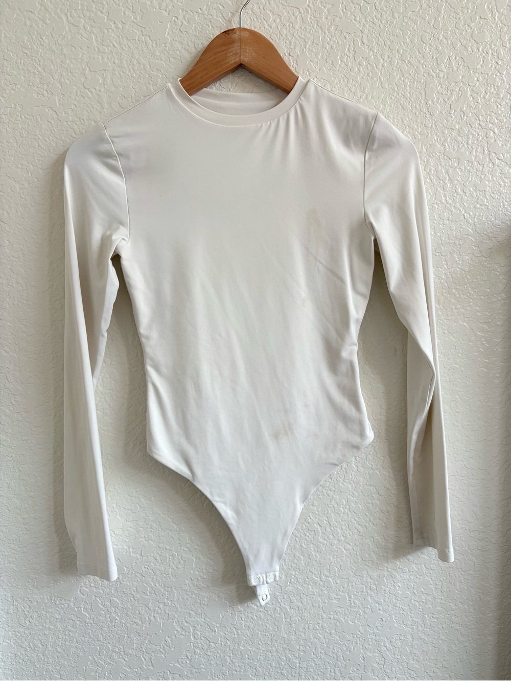 Meshki Long Sleeve Bodysuit White Size Small S